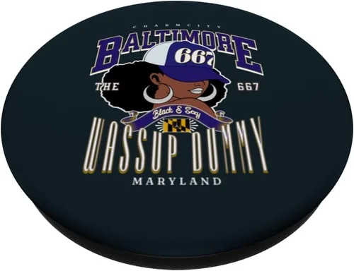 Vista 2 de 667 Baltimore Bold Black Queen PopSockets Adhesive PopGrip