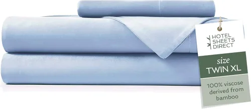 Vista 11 de Hotel Sheets Direct - Juego de sábanas 100% viscosa derivada de bambú tamaño individual - sábanas refrescantes con 1 funda de almohada