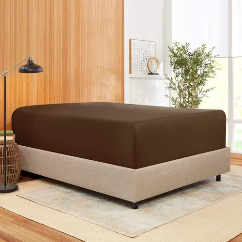 Vista 20 de 100 % algodón natural de 400 hilos, 1 pieza con bolsillo profundo de 21 pulgadas y 2 fundas de almohada, juego de sábanas de 3 piezas