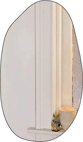 Vista 11 de QDSSDECO Espejo de pared de nube biselada para decoración de pared, espejo de tocador de lujo para sala de estar, baño, entrada, pasillo, 22 x 28