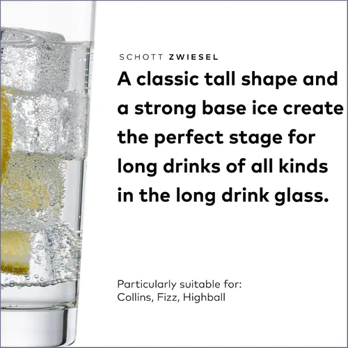 Vista 3 de SCHOTT ZWIESEL Basic Bar Selection - Vaso de bebida largo (juego de 6), vaso para bebidas largas, vasos de cristal Tritan aptos para lavavajillas