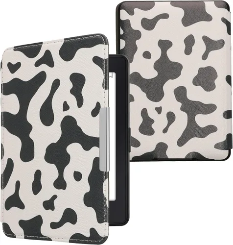 Vista 13 de kwmobile Funda compatible con Amazon Kindle PaperWhite - Funda para lector electrónico - Azul pez pequeño/azul claro/blanco