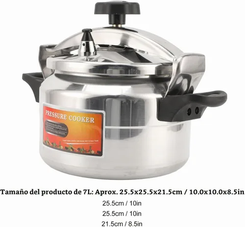 Vista 2 de Olla a presión de acero inoxidable, recipiente a presión a prueba de explosiones de aluminio de gran capacidad con fondo compuesto para estufas