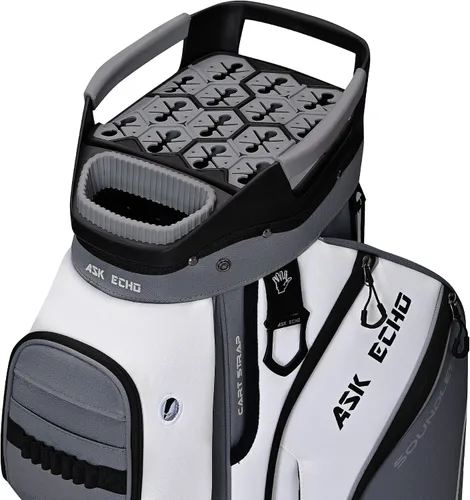 Vista 12 de ASK ECHO Soundless-Series - Bolsa para carrito de golf con 15 divisores, parte inferior con bloqueo de agarre