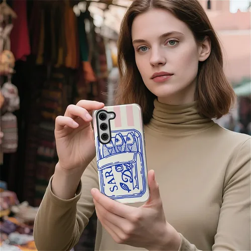 Vista 7 de Funda compatible con Samsung Galaxy S23, funda híbrida de protección rígida de 2 capas, a prueba de golpes, funda protectora resistente para Lata