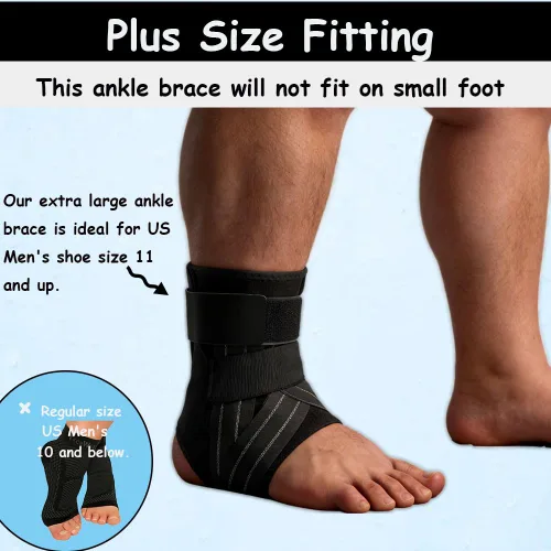 Vista 3 de King Mills Bota esguince y tendinitis peroneal para hombres de talla grande o pie hinchado. XXL para mano izquierda y derecha