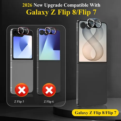 Vista 2 de Paquete de 4 protectores de lente de cámara compatibles con Samsung Galaxy Decoración de la cubierta de lente de cámara de vidrio templado 9H