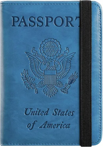 Vista 16 de Passport Holder, Travel Essentials, Passport Cover, RFID Travel Wallet 113#Negro