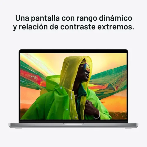 Vista 5 de Apple MacBook Pro de finales de 2021 con chip Apple M1 Pro (14 pulgadas, 16 GB de RAM, almacenamiento SSD de 1 TB) (QWERTY en inglés) Gris espacial