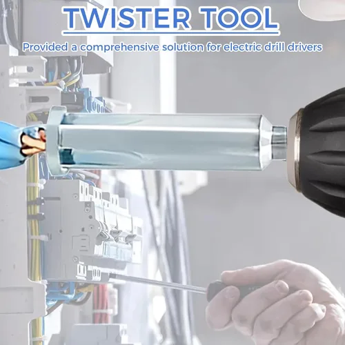 Vista 2 de 3Pcs Wisting Tool, 3-in-1 Cable Twister Set 3 Way/ 5 Way Wire Stripping Tools and 6mm Hex Shank Cable Twister Tool, Wiring Stripper, Wiring Twisters