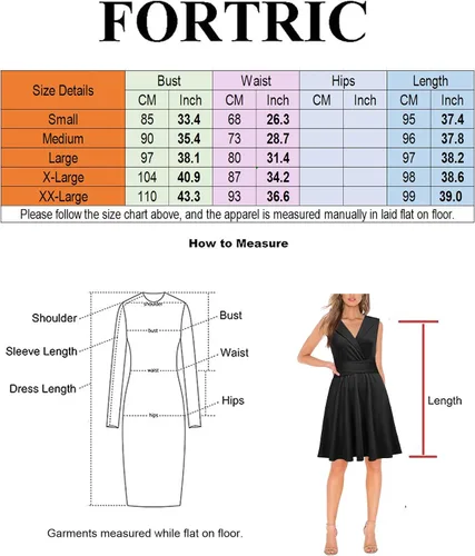 Vista 4 de FORTRIC Vestidos de invitada de boda para mujer 2023, verano, otoño, regreso a casa, formal
