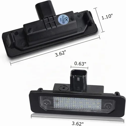 Vista 5 de Lámparas LED para placa de matrícula compatibles con Ford Flex 2009 a 2019, Focus 2008 a 2011, Fusion 2006 a 2012, 6000K Blanco - Paquete de 2