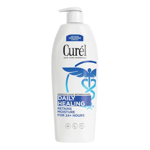 Vista 10 de Curel Loción diaria curativa para manos y cuerpo, hidratante nutre la piel seca con complejo avanzado de ceramida, repara la barrera de humedad, 13