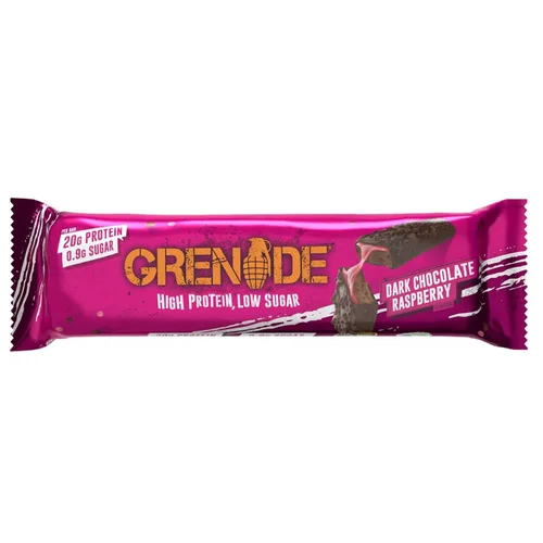 Vista 2 de Barra de Proteína Alta Grenade - Chocolate Oscuro Frambuesa, 12 x 60 g