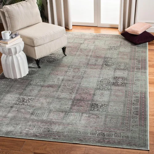 Vista 10 de SAFAVIEH Vintage Collection - Alfombra de pasillo de 2 pies 2 pulgadas x 6 pies, morado y fucsia, viscosa, diseño oriental envejecido