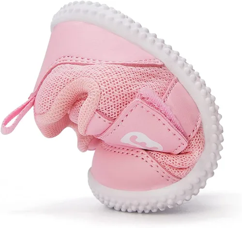 Vista 4 de BMCiTYBM Baby Boy Girl Shoes Breathable Walking Shoes Lightweight Non-Slip Sneakers Infant First Walker Shoes 6 9 12 18 24 Months Black Size 18-24