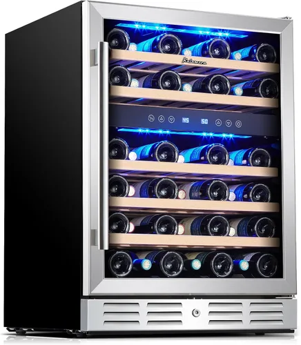 Vista 11 de Refrigerador de bebidas y vino de 24 pulgadas integrado o independiente, capacidad para 120 latas y 16 botellas, enfriador de vino