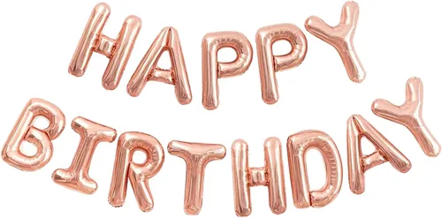 Vista 40 de CANREVEL Cartel de feliz cumpleaños, 13 letras de papel de aluminio de Mylar de 16 pulgadas, decoraciones de fiesta de cumpleaños para niños