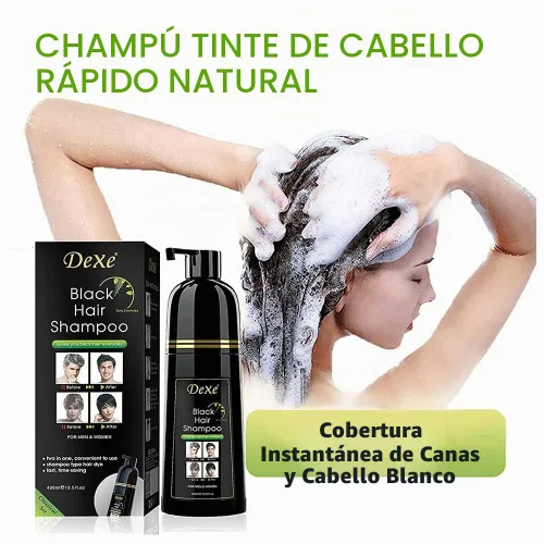 Vista 6 de Dexe - Champú de tinte para el cabello, 14.1 onzas líquidas, cobertura de cabello gris, tinte para cabello negro, champú de color para el cabello