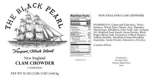 Vista 2 de The Black Pearl Sopa de almejas Nueva Inglaterra famosa sopa condensada, 51 oz (1)