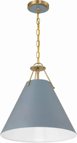 Vista 12 de Crystorama Xavier - Colgante de oro vibrante de 12 pulgadas Blanco