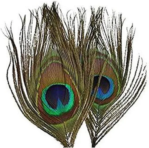 Vista 2 de 3 pinzas de pelo de plumas de pavo real hechas a mano para mujer, extensiones de cabello hippie con clip peine, accesorios de bricolaje, tocado