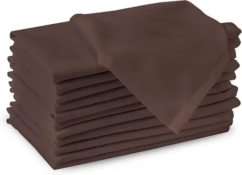 Vista 20 de Encasa XO Juego de 12 servilletas de tela de cóctel Servilletas de mesa de algodón puro Tamaño (9 x 9 pulgadas) B gris sólido Lavable a