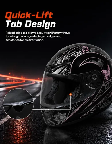 Vista 5 de TCMT Full Face Motorcycle Helmet for Adults Men Women