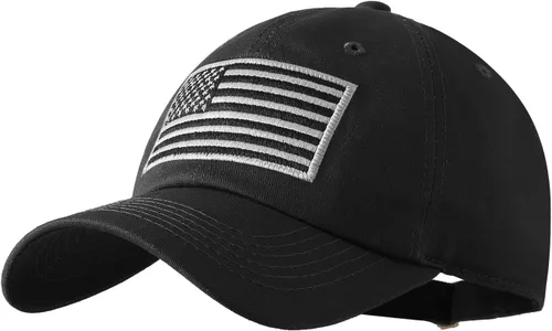 Vista 57 de IIN Gorra de béisbol con bandera estadounidense para hombres y mujeres, de perfil bajo, militar, militar, militar, para papá