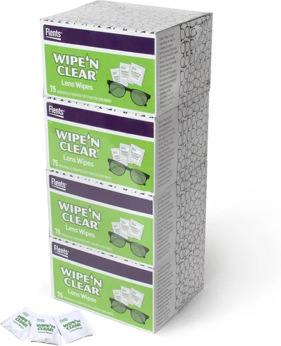 Vista 11 de Flents Wipe'N Clear Toallitas de limpieza biodegradables para lentes, envueltas individualmente, productos ecológicos, 20 unidades, fabricadas