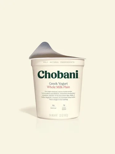 Vista 4 de Chobani® Yogur griego de leche entera natural 32 onzas