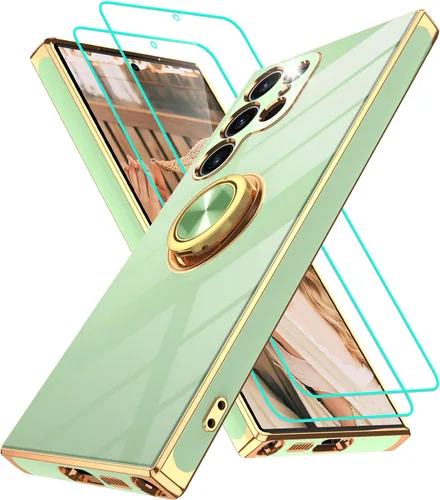 Vista 62 de Funda para Motorola Moto G 5G 2024: Funda Moto G Play 5G 2024 con 2 piezas de protectores de pantalla, soporte de anillo de rotación de 360°