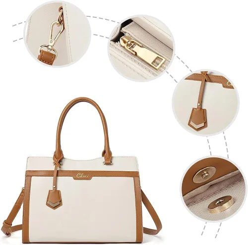 Vista 7 de CLUCI Satchel - Bolso de mano para mujer, bolso de hombro cruzado para mujer