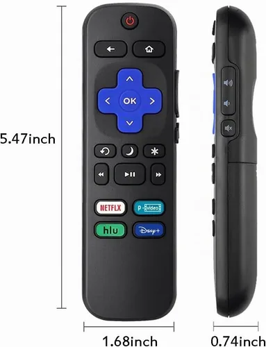 Vista 6 de 2 unidades de control remoto de repuesto compatibles con Roku TV, ajuste remoto universal para televisores inteligentes