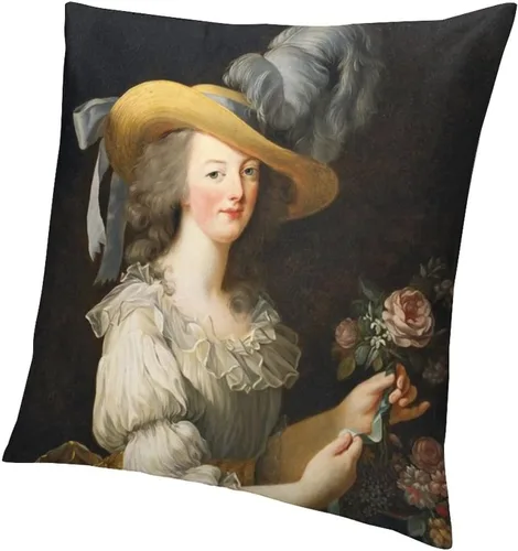 Vista 2 de Marie Antoinette Queen of Style - Funda de almohada cuadrada y acogedora para decoración del hogar para sala de estar, sofá, cojín de coche, 18 x 18