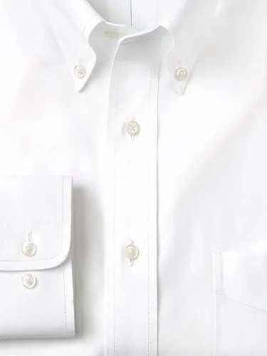 Vista 2 de Paul Fredrick Camisa de vestir de algodón de ajuste a medida para hombre