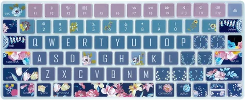 Vista 9 de Funda de teclado para Apple iMac Magic Keyboard 2ª generación MLA22LL/A (Modelo: A1644), protector de piel de silicona con diseño de letras grandes