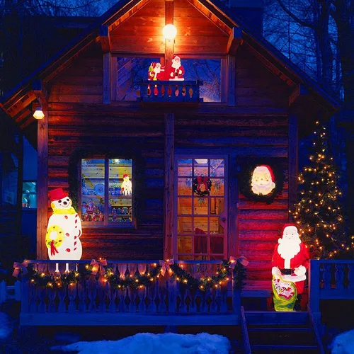 Vista 4 de 100 luces LED de árbol de Navidad de 33 pies que funcionan con baterías, blanco cálido, 8 modos, luces de cadena con temporizador para interiores
