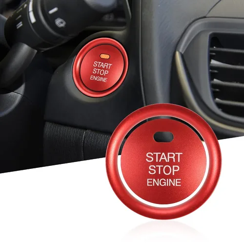 Vista 9 de TOMALL Cubierta de aluminio para botón de arranque del motor compatible con Mazda CX-3 CX-4 CX-5 CX-9 MX-5 CX-9 MX-5 Tapa del botón de encendido