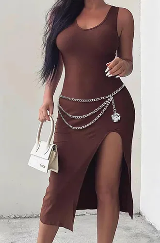 Vista 6 de Chain Belts for Women Fashion Plus Size Waist Chain Belt Gold Silver Waist Belt Belly Chain JWaist Links Belt