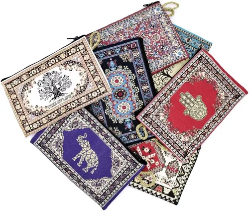 Vista 3 de BDM - Monedero billetero turco con Estampado Floral 2-Azul