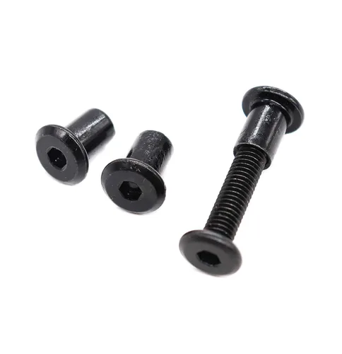 Vista 9 de Juego de 10 tuercas hexagonales M6 x 0.394 in, tornillos negros M6x15mm, para muebles, camas y armarios
