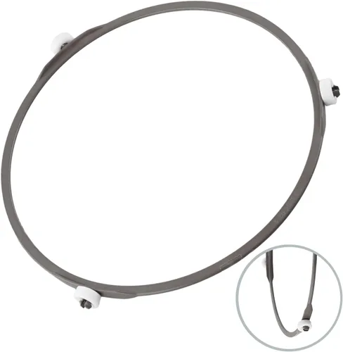 Vista 6 de Base de soporte giratorio para horno microondas con soporte giratorio de 3 ruedas, compatible con soporte de anillo de 7 pulgadas de diámetro