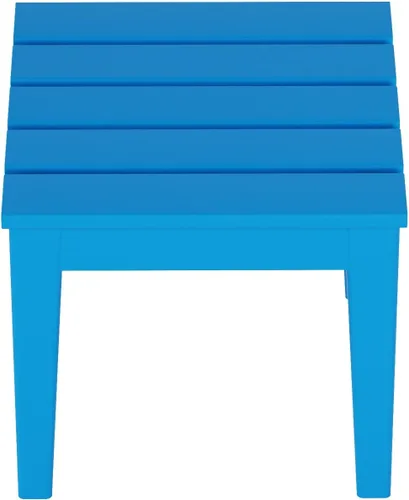 Vista 5 de WestinTrends Ashore - Mesa auxiliar Adirondack moderna para patio al aire libre, color azul pacífico Pacific Blue