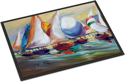 Vista 11 de Caroline's Treasures JMK1017JMAT - Tapete de caza de rana garza azul, 24 x 36 pulgadas, tapete para puerta delantera, interior y exterior