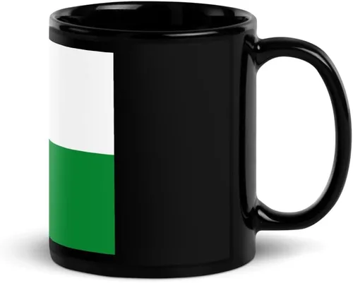 Vista 3 de Bandera de Ocaña Norte de Santander - Taza de café de cerámica negra