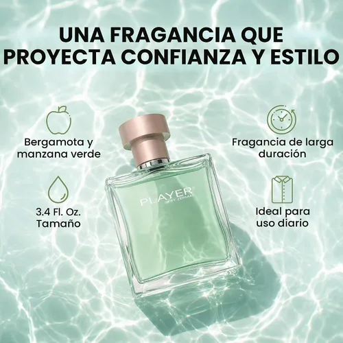Vista 4 de Player by Zermat EDT Perfum para hombre 3.4oz, Perfume para Caballero Player 3.4 fl oz