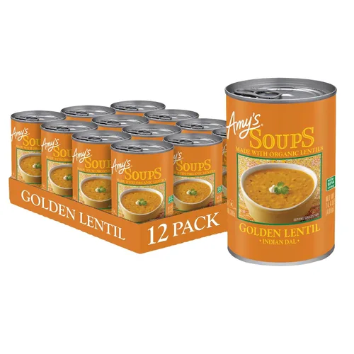 Vista 21 de Amy’s - Sopa vegana ligera en sodio con lentejas y verduras, sin gluten, hecha con verduras orgánicas, sopa enlatada, 14.5 oz (paquete de 12)