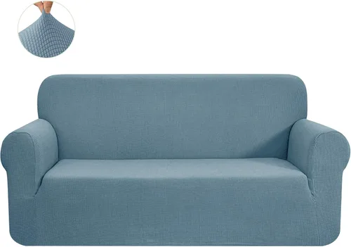 Vista 29 de CHUN YI - Funda elástica de 1 pieza para sillón grande, funda protectora suave de Jacquard con elastano, detalle de cuadros y parte inferior