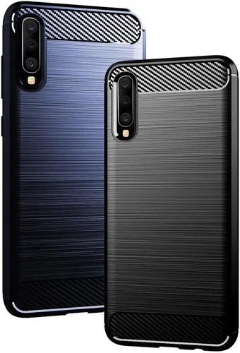 Vista 5 de Asuwish Funda protectora de silicona para Samsung Galaxy A70 con protector de pantalla de vidrio templado y accesorios de celda, protector